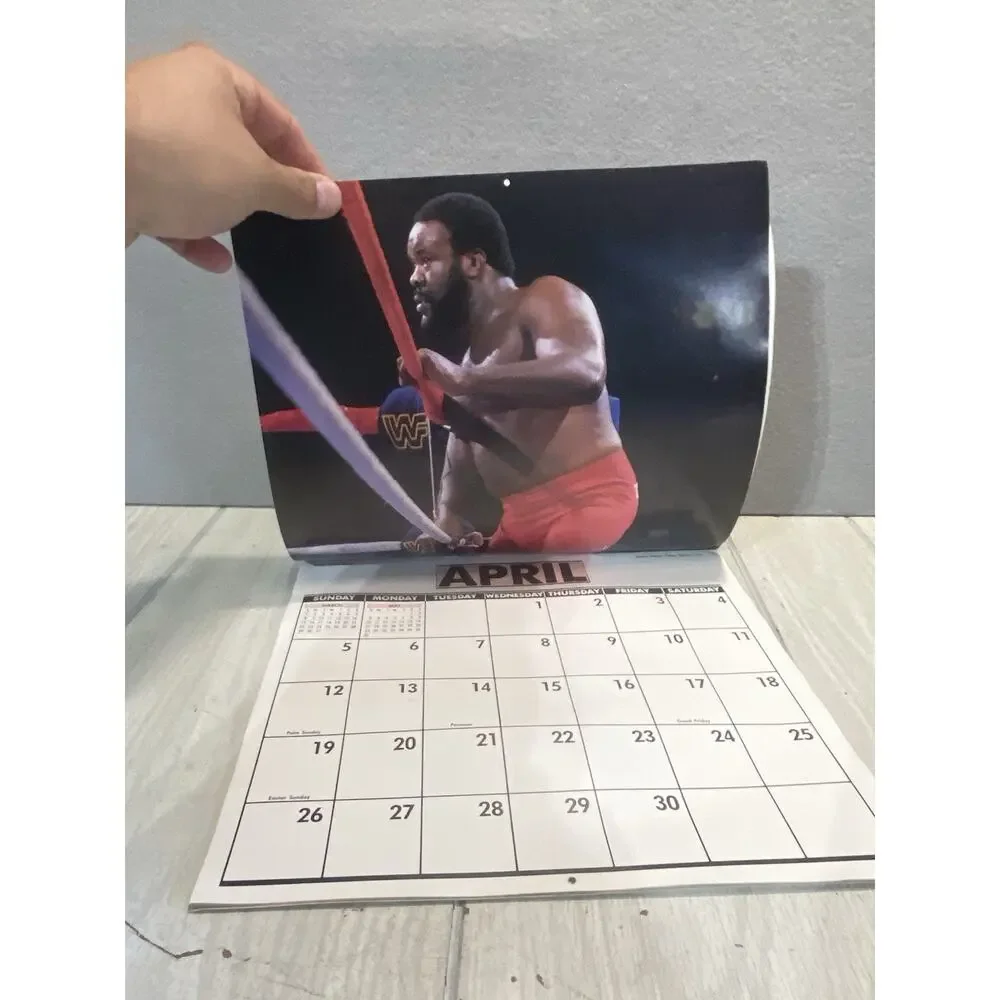 WWF Wrestling Calendar 1987 Hulk Hogan Superstars Vintage Sports Collectible